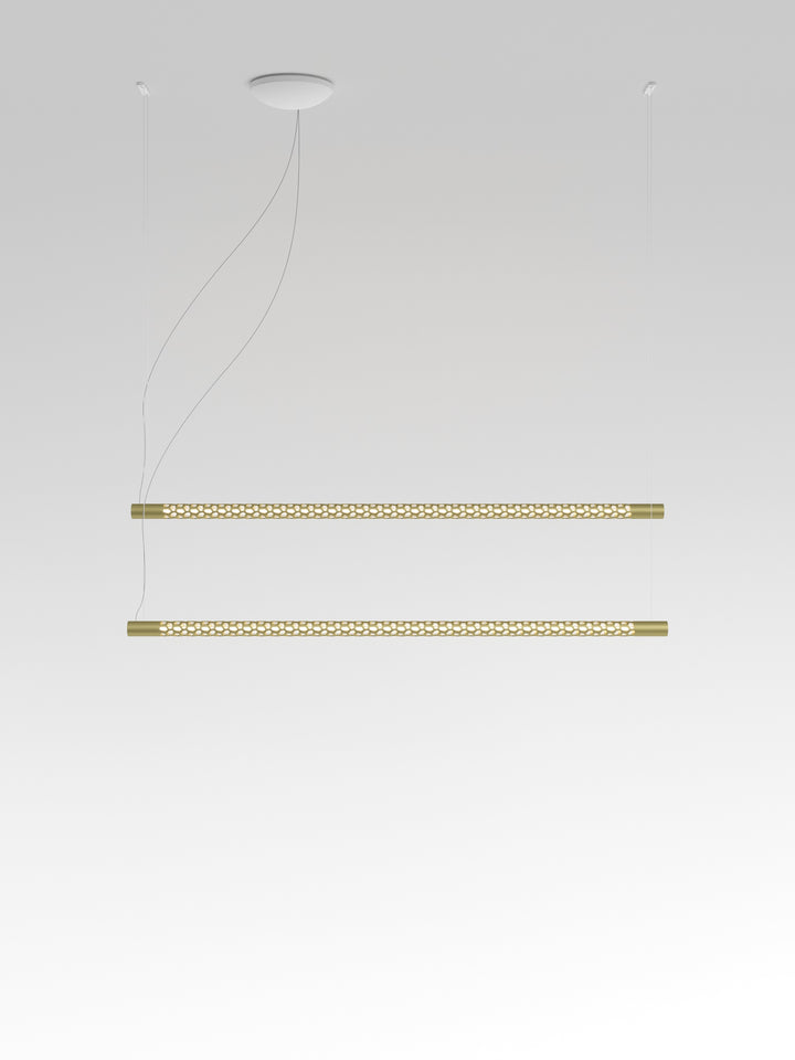 Squiggle H10 Double Linear Pendant - Gold - Ex-Display